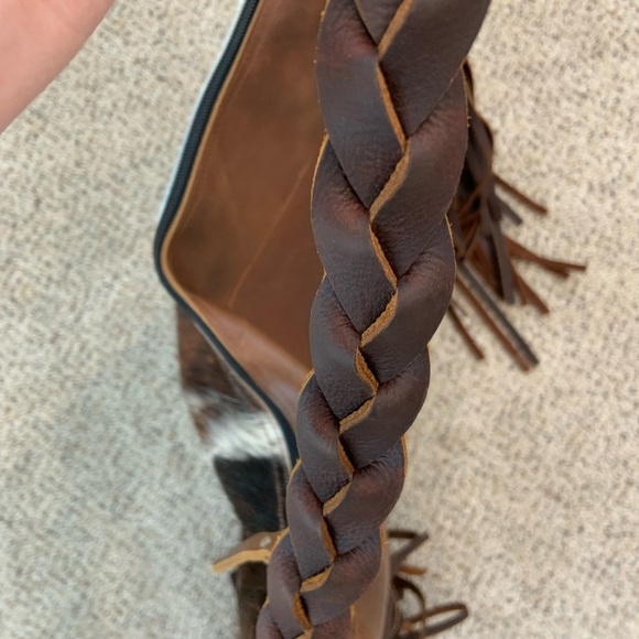 NWOT - Gorgeous new handmade leather and cowhide fringe handbag - Picture 8 of 8